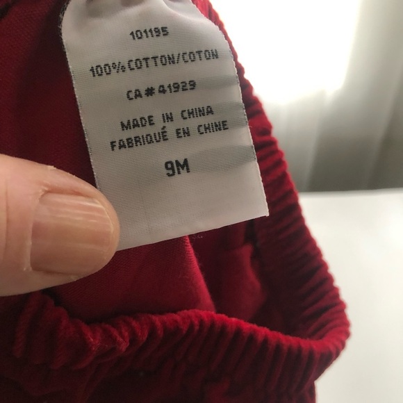 Kids vintage Red Embroidered velvet Dress - Picture 9 of 10